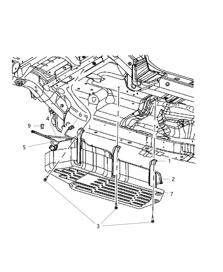 2021 Jeep Grand Cherokee L Clip Fuel Line Diagram for 68004097AA