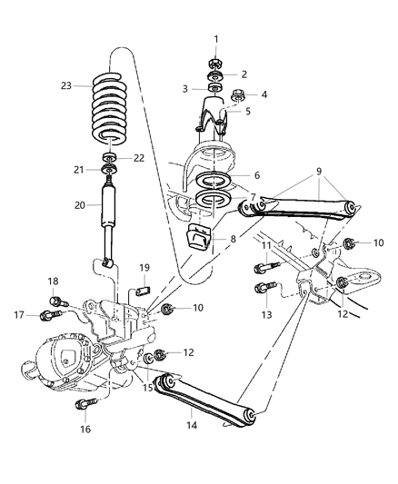 2007 Dodge Ram 3500 Shock Absorber Kit Suspension Front Diagram for 5189389AC