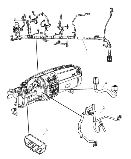 Wiring Instrument Panel Diagram for 56050843AD