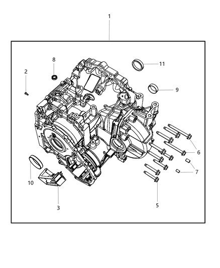 2016 Dodge Journey Plug Transmission Case Diagram for 6036758AA