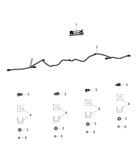 Module Parking Assist Diagram for 68204477AE