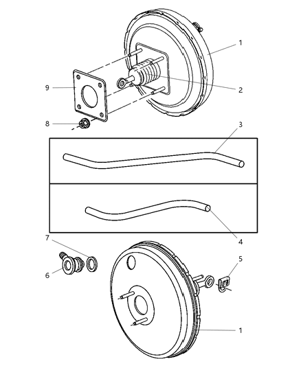Boot Brake Booster Push Rod Diagram for 5066599AA