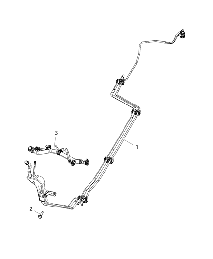 Tube Fuel Supply And Return Diagram for 68490517AA