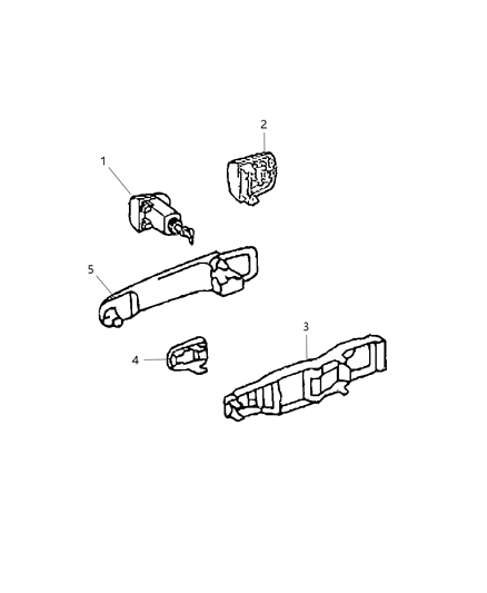 Handle Exterior Door Diagram for 5101005AA
