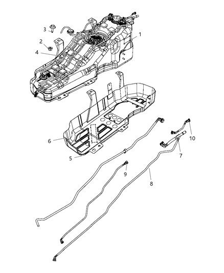 Tube Fuel Return Diagram for 52129210AD