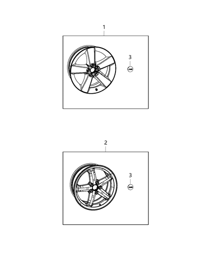 Wheel Kit Cast Aluminum Diagram for 82210160AB