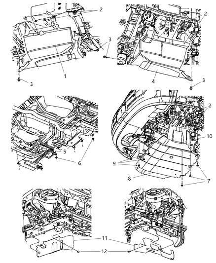 Silencer Side Rail Diagram for 5291881AA