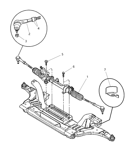 1988 Dodge 600 Gear Power Steering Diagram for 5105330AA