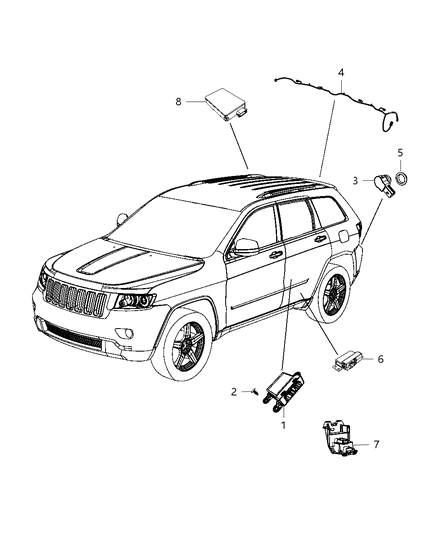 Wiring Rear Fascia Diagram for 68080373AA