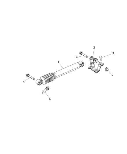 2008 Jeep Patriot Damper Rear Axle Diagram for 68187985AB