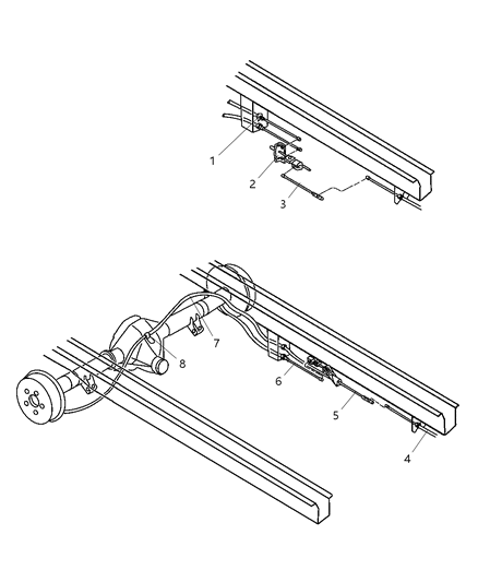 Rear Cable Diagram for 52009221AC