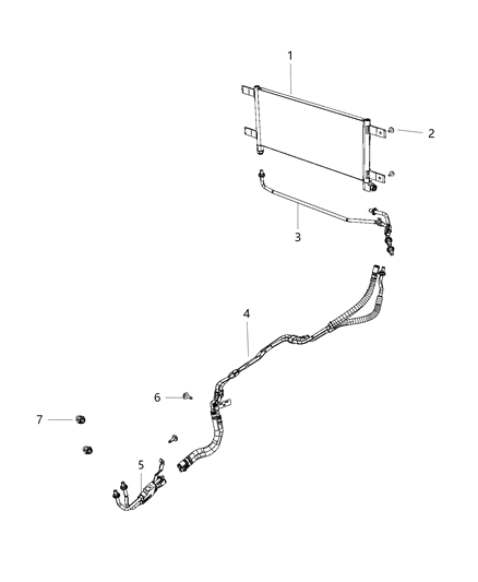 2019 Ram 2500 Tube Jumper Transmission Oil Diagram for 68322506AA
