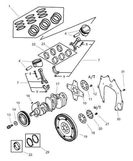 Plate Cylinder Block Rear Diagram for MD329296