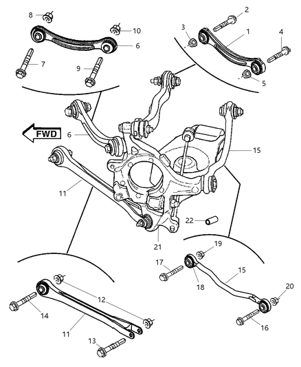 2012 Chrysler 300 Toe Link Diagram for 68051638AA