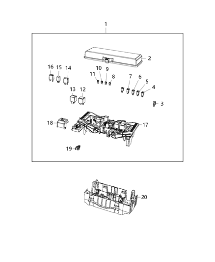 Relay Mini Diagram for 68125513AA