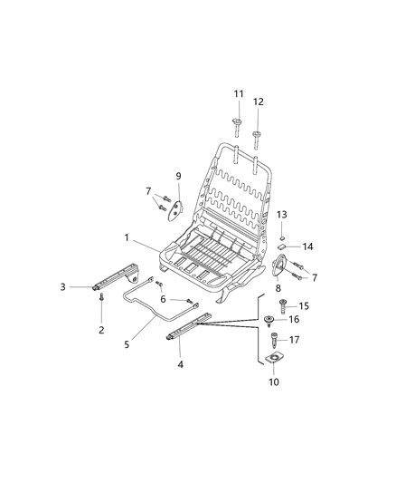 2019 Ram ProMaster City Screw M8X22 Towel Bar Attaching Diagram for 68116233AA