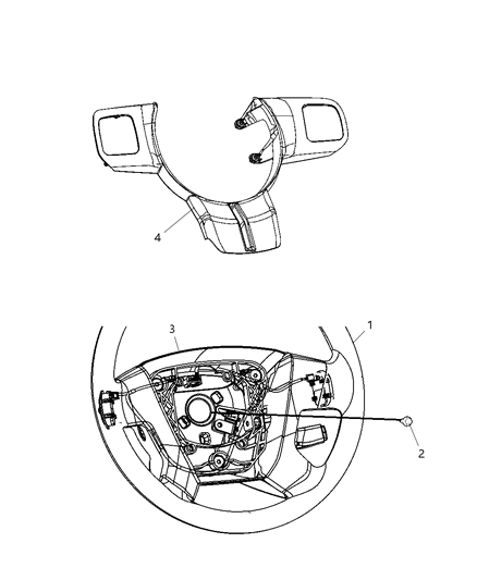 Cover Steering Wheel Back Diagram for 1TT671DFAA