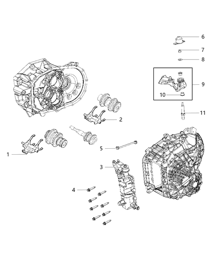 2006 Chrysler Town & Country Lever Gearshift Diagram for 68254709AA