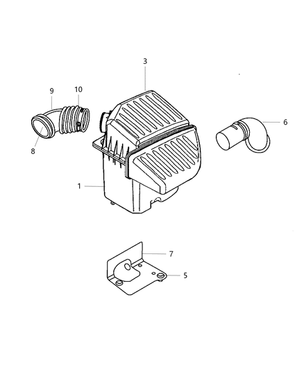 Hose Clean Air Diagram for 4891406AB
