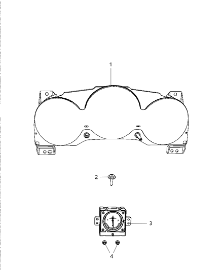 2010 Dodge Avenger Cluster Instrument Panel Diagram for 5172731AC