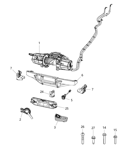 Winch Power Diagram for 68437990AA