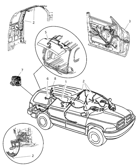 2003 Dodge Durango Wiring Chassis Diagram for 56049559AB