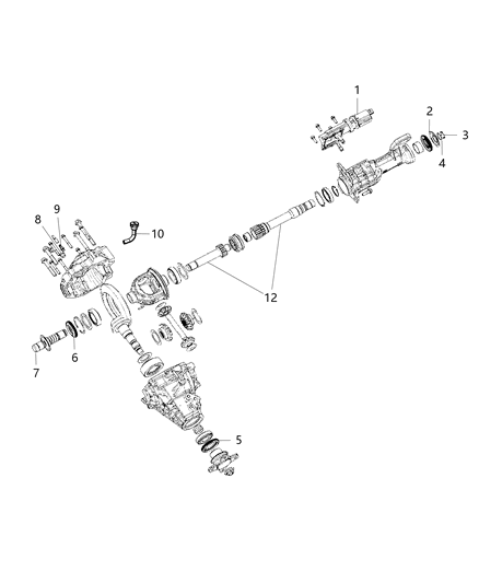 Shaft Axle Intermediate Diagram for 68146594AA
