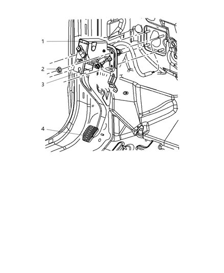 2009 Dodge Journey Pedal Clutch Diagram for 4766380AE