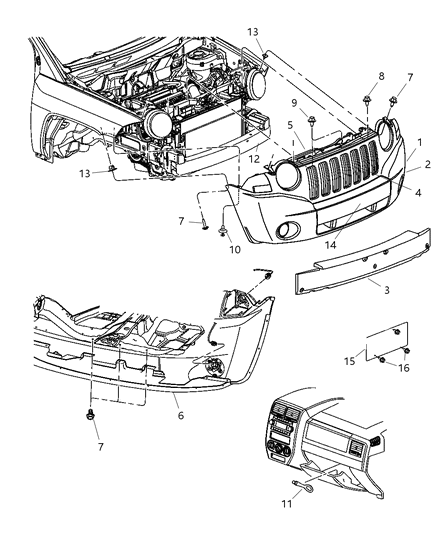 Fascia Front Primed Diagram for 68002271AB