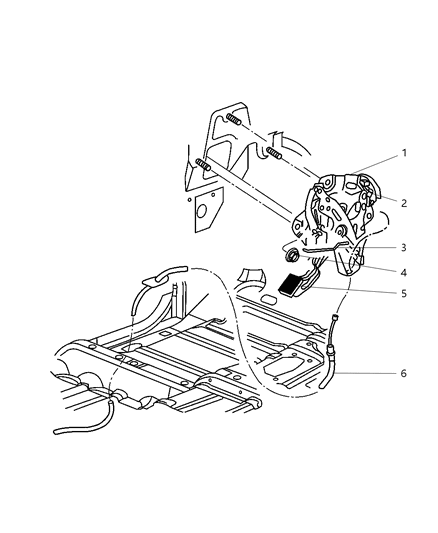 1998 Chrysler Concorde Lever Parking Brake Diagram for 52010176AB