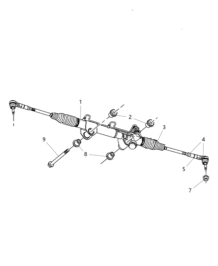 End Package Tie Rod Diagram for 5073582AA