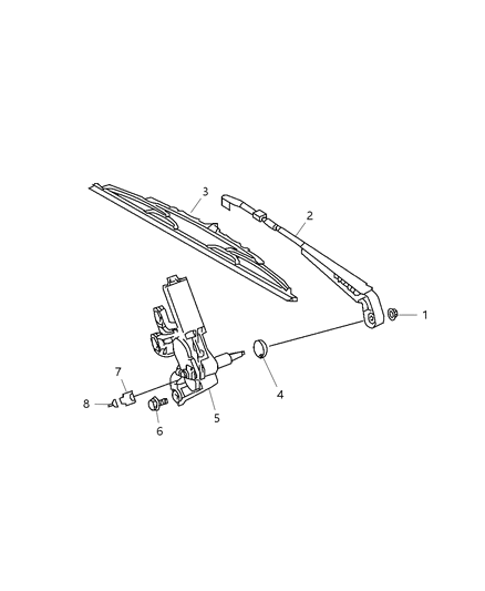 Blade Wiper Diagram for 68006511AA