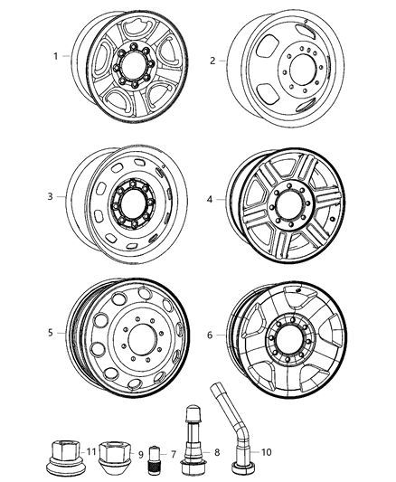 Wheel Steel Diagram for 52110366AC