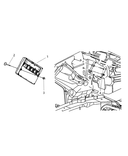 1996 Jeep Grand Cherokee Module Powertrain Control Generic Diagram for 5094354AC