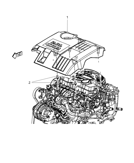 2010 Dodge Journey Cover Engine Diagram for 4891885AB