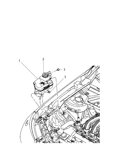 2011 Dodge Avenger Bottle Pressurized Coolant Diagram for 5058511AD
