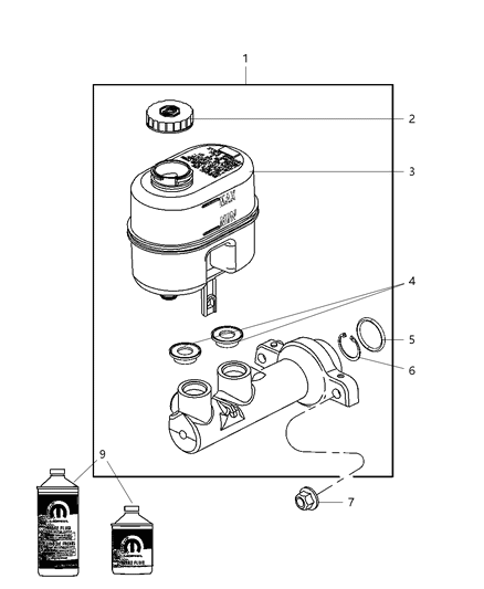 2001 Dodge Caravan Master Cylinder Brake Diagram for 5179926AA