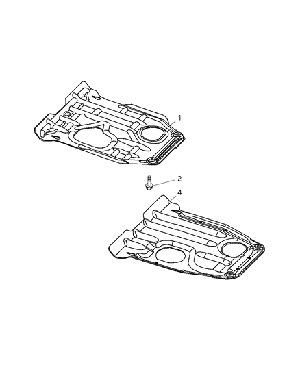 Cover Front Side Rail Diagram for 55157121AB