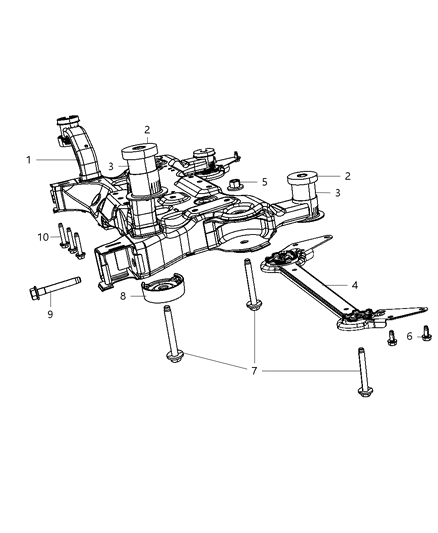 Crossmember Front Suspension Diagram for 5085819AF
