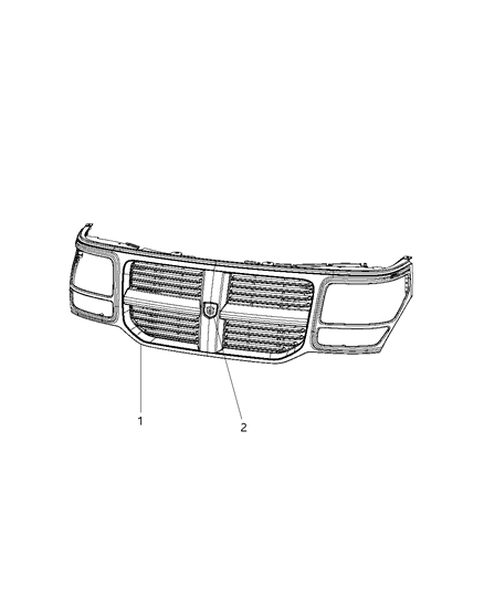 1987 Dodge Aries Grille Radiator Diagram for 55079111AD