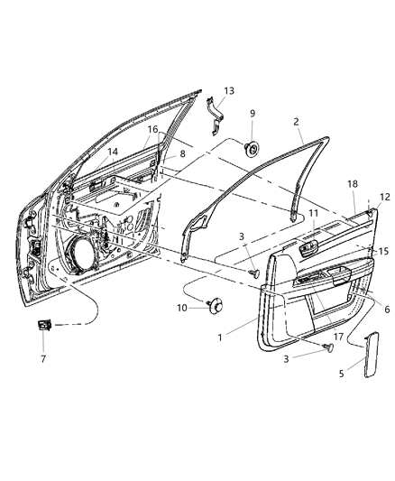 Molding Door Window Opening Diagram for UX81XXXAE