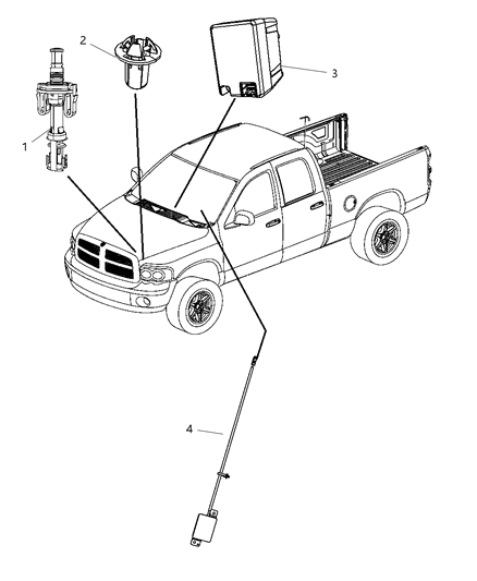 2002 Chrysler Concorde Plate Striker Diagram for 5026568AA