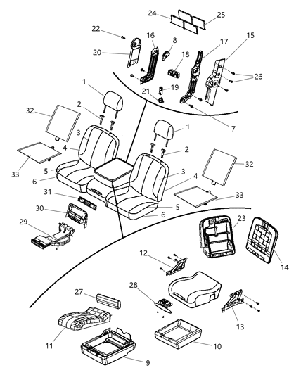 Heated Pad Seat Cushion Diagram for 4610134AA