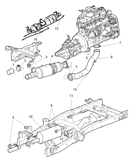 Converter Catalytic Diagram for 52121891AC