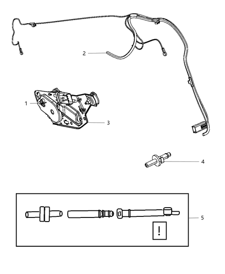 Connector Kit Washer Hose Diagram for 68060716AA