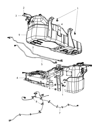 Tube Fuel Supply Diagram for 52129209AE