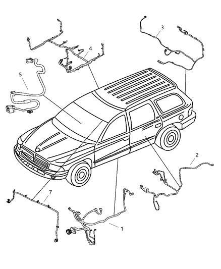 Wiring Body Interior Diagram for 56055194AD
