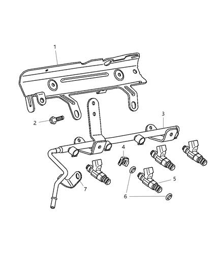 2005 Dodge Stratus Injector Fuel Diagram for 4891574AB