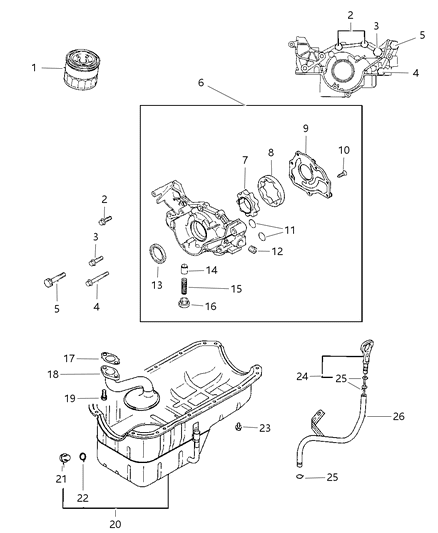 1995 Dodge Caravan Bolt And Washer Engine Front Case M10X50 Diagram for MF303371