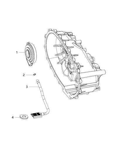 Pump Transfer Case Oil Diagram for 68444522AA